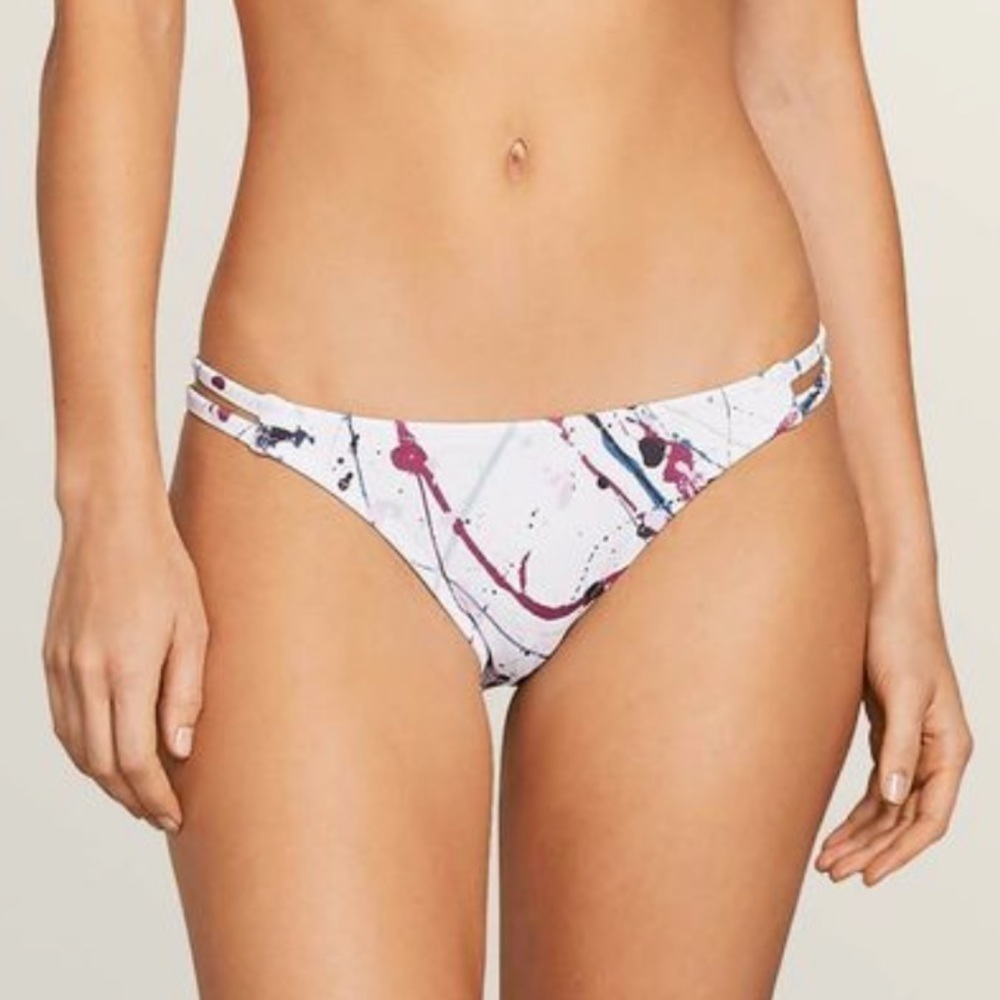 NWT Volcom Hipster Splatter Print Bikini Bottom XS